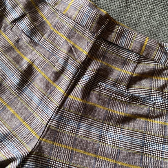 A New Day Belted Pleat Front Plaid Pant Size 10 - Picture 9 of 13